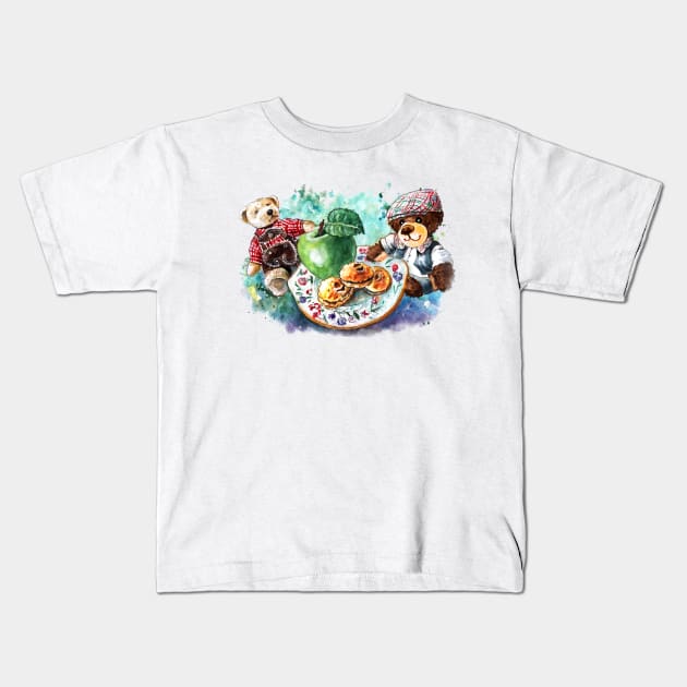 Wilfra Cakes For Teddy Bears Kids T-Shirt by Miki De Goodaboom